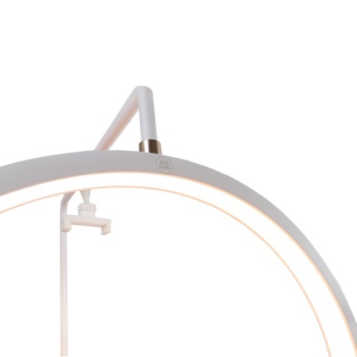 Candeeiro de Pé Alto Led 180º Branco para Marquesa e OFERTA de Suporte para Telemóvel