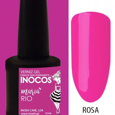 Verniz Gel Inocos 127 — Maria Rio (Rosa Samba)