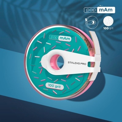 Limas Brancas em Rolo Staleks papmAm - Embalagem com Estojo - Grão 100