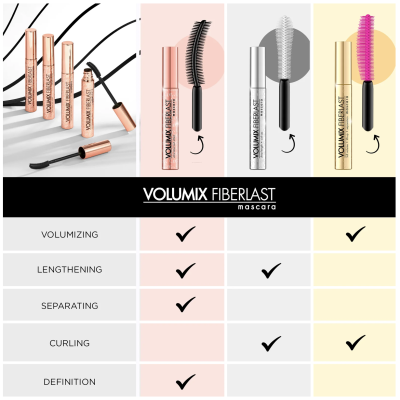 Eveline Volumix Fiberlast Silver - Máscara Pestanas Longas e Cheias 10ml