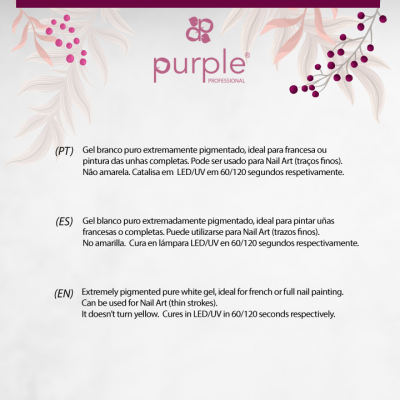 Gel Purple French Design 15g