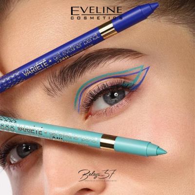 Lápis de Olhos em Gel à Prova de Água Eveline – Variété Gel Eyeliner Pencil Waterproof - 06 Champagne