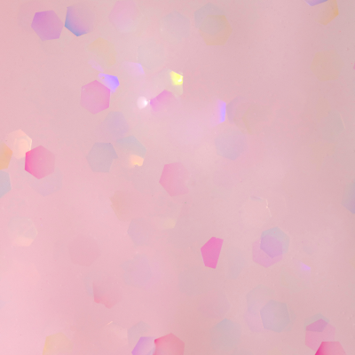 Luna Base Aura (Rosa Leitoso com Partículas Holográficas)