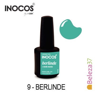 Verniz gel INOCOS cor verde menta Berlinde