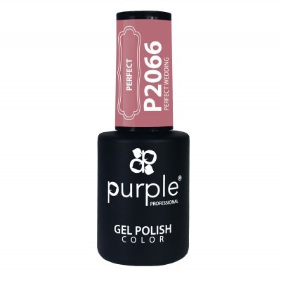 Verniz gel para unhas Purple Professional P2066 em frasco preto com tampa rosa