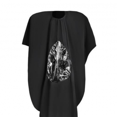 Penteador de Cabeleireiro Preto com Janela Transparente