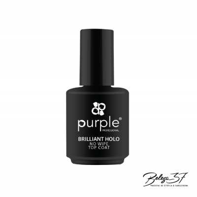 Brilliant Holo No Wipe Top Coat - Purple