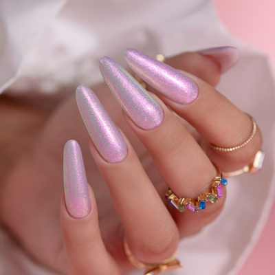 Verniz Gel Saute Nails S280 (Rosa e Azul com Partículas)