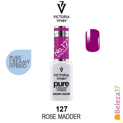 Frasco de verniz de unhas Victoria Vynn cor 127 Rose Madder com amostra da cor