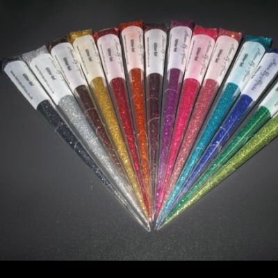Tinta HENNA com GLITTER em CONE para Tatutagens Temporárias - Vermelho
