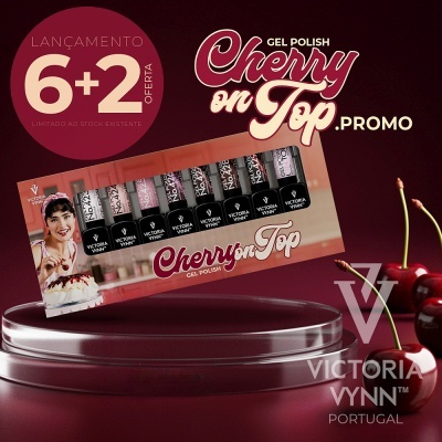 Coleção Victoria Vynn Gel Polish "CHERRY ON TOP" (423 a 429 + Top Shimmer)