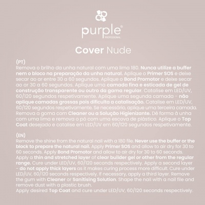 Gel Construtor Purple Cover Nude 100g