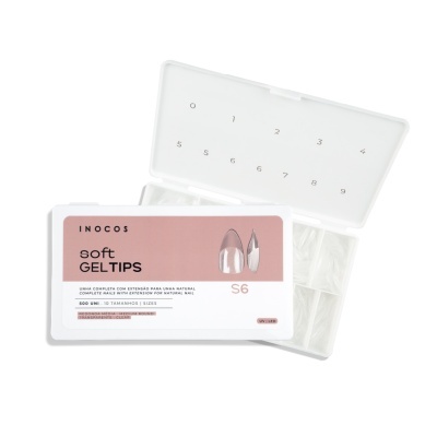 Soft Gel Tips Inocos Medium Round S6 (Redonda Média) 500 unid
