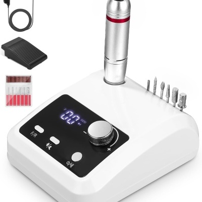 Fresa Elétrica Digital Branca Jutyum 45000 RPM