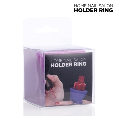 Anel suporte para esmalte de unhas HOME NAIL SALON HOLDER RING em embalagem transparente
