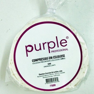 500 Compressas de Celulose - Purple