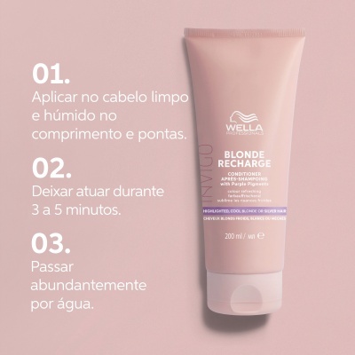 Wella Condicionador Invigo Blonde Recharge (Para cabelo louro com tons frios) 200ml