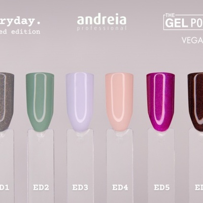 The Gel Polish Andreia ED1 - Cinza com shimmer dourado