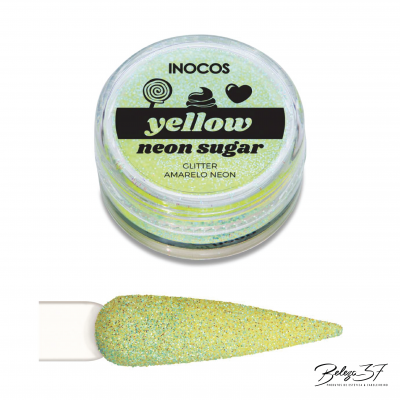 Glitter Inocos - Yellow Neon Sugar