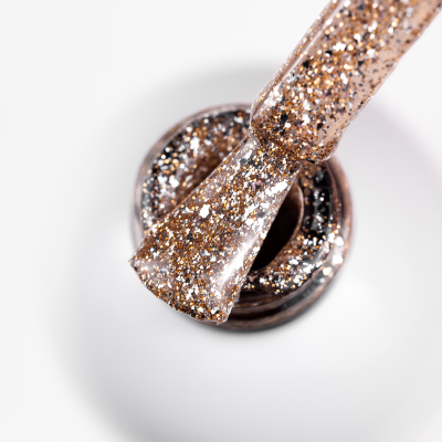 Verniz Gel Saute Nails S290 - 24K Christmas (Ouro Prateado)