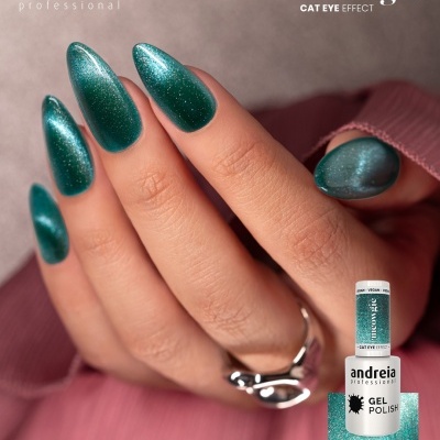 Verniz Gel Andreia Cat Eye Effect MC6 (Azul Petrólio)