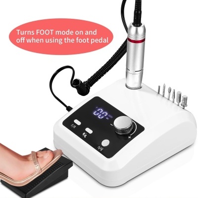 Fresa Elétrica Digital Branca Jutyum 45000 RPM