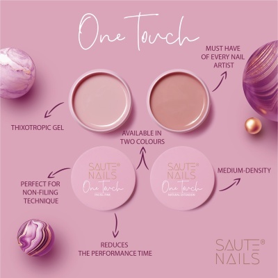 Gel Construtor Saute Nails One Touch Milky White (Branco Leitoso) 30g