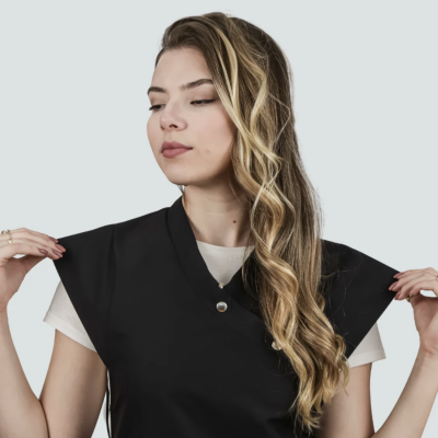 Túnica Sally Anti-Bacteriana Tamanho Único - Cor: Preto