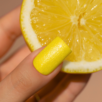Verniz Gel Saute Nails S302 - Lemon Pop (Amarelo Limão Neon com Brilho)