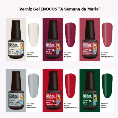 Verniz Gel Inocos – Coleção "A Semana da Maria"