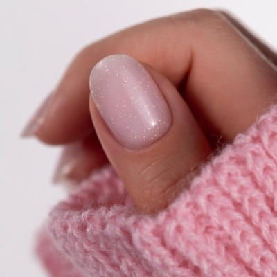 Gel Construtor Saute Nails BiB Level UP – Rose Mist (Rosa Leitoso com Brilhos) 8ml