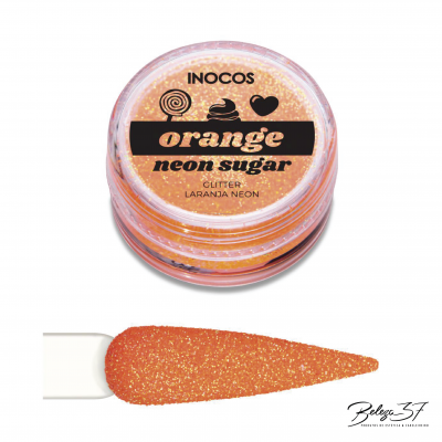 Glitter Inocos - Orange Neon Sugar
