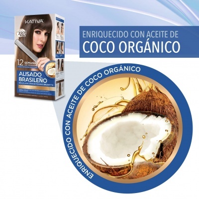 Kit Alisamento Brasileiro Kativa para Cabelos Escuros Sem Formol