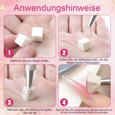 Esponjas Nail Art com Grip Metálico – 100 un.