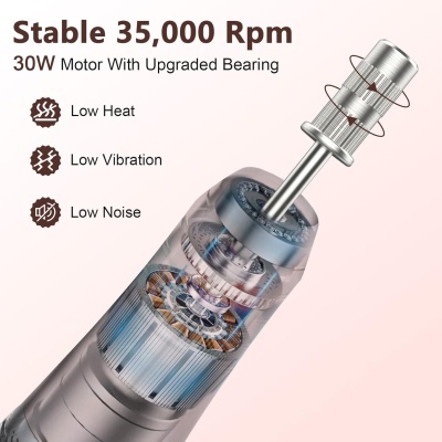 Fresa Elétrica Rosa Enniewi de 35.000 RPM