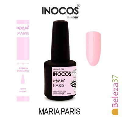 Frasco de verniz gel INOCOS Maria Paris cor rosa romântico