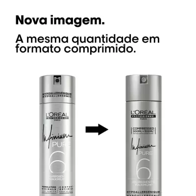 Laca L'Oréal Infinium Strong - Fixação Forte 500ml (Compressed 300ml)