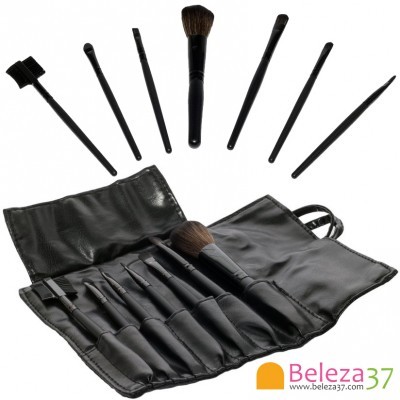 Conjunto de 7 pinceis de Maquilhagem com Bolsa