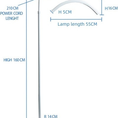 Candeeiro de Pé Alto Led 180º Branco para Marquesa (Envio em 3 dias)