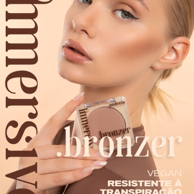Andreia Immersive Bronzer 01 Light Cool Brown – Satin Finish - Castanho claro frio, acabamento acetinado