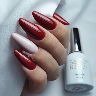 Verniz Gel Saute Nails S156 Wine (Vermelho Vinho Tinto)