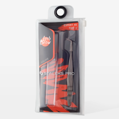 Pinça Profissional para Pestanas Staleks EXPERT 40 TIPO 2 (em forma de L, 70')