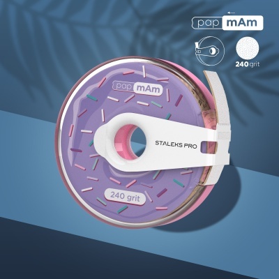 Limas Brancas em Rolo Staleks papmAm - Embalagem com Estojo - Grão 240