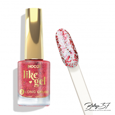 Like Gel Inocos - 157 - Glitters Mix Vermelho