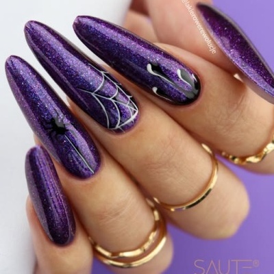 Verniz Gel Saute Nails S173 Hello! Holo (Roxo Holográfico)