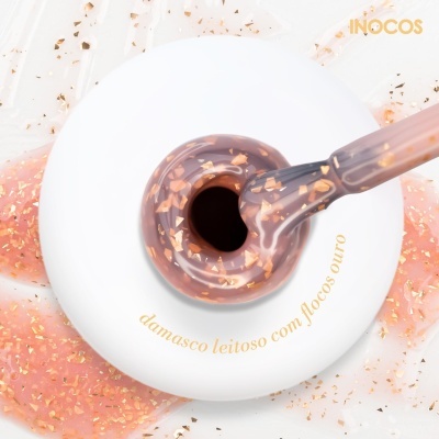 Base & Cor Potal Flake Inocos - Damasco Leitoso Flocos Ouro