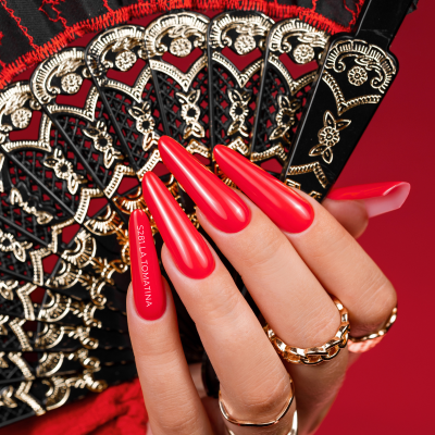Verniz Gel Saute Nails S281 - La Tomatina (Vermelho Tomate)