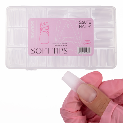 Soft Tips Saute Nails Square 360 Unidades