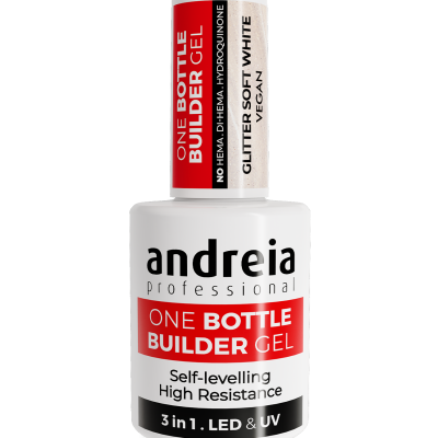 One Bottle Builder Gel - Glitter Soft White