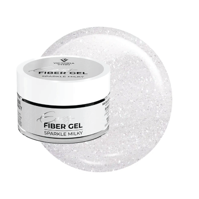 Easy Fiber Fiber Gel Victoria Vynn - Sparkle Milky (Branco Leitoso Brilhante) 50ml